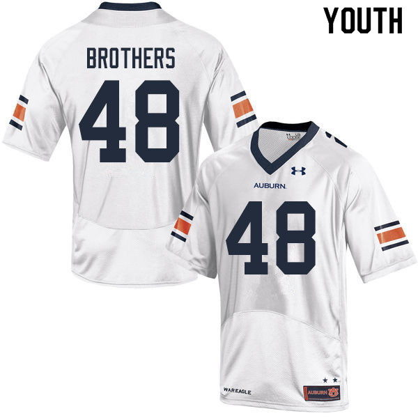 Youth #48 O.C. Brothers Auburn Tigers College Football Jerseys Sale-White